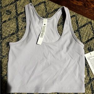 Lululemon NWT Light Purple Ribbed Tank Top- cropped